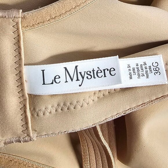 Le Mystere Underwire Lace Bra, Beige, Large Cup, Size 36G - Picture 5 of 6